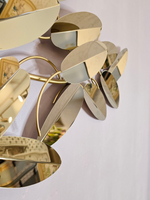 Панно на стену для интерьера декоративное большое металлическое "Листья монстеры" 130*71 см