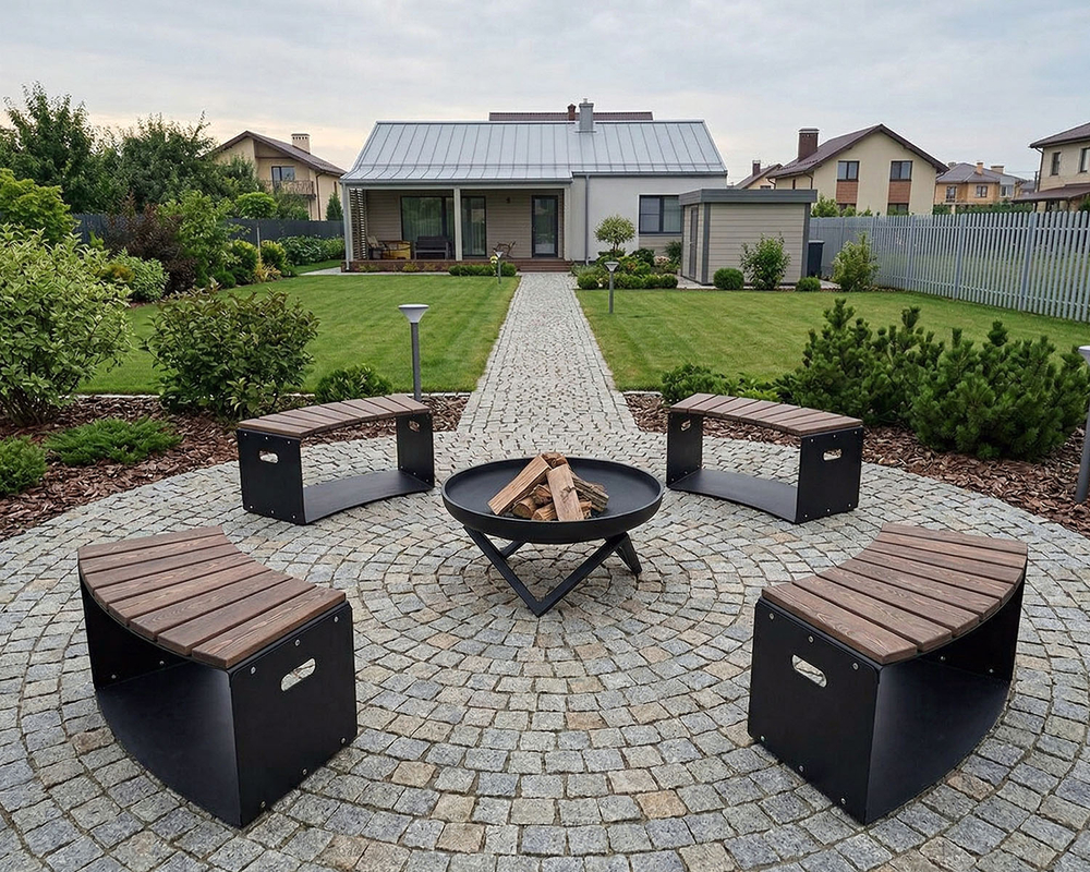 Скамья радиусная