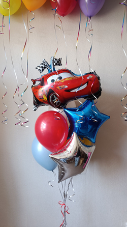 Набор шаров для мальчика №374 молния Маквин машинка