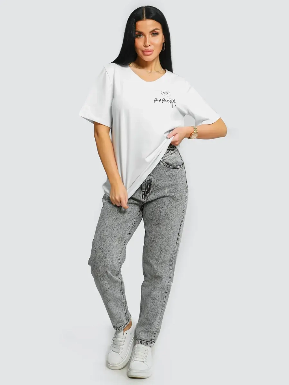 Футболка базовая женская большие размеры