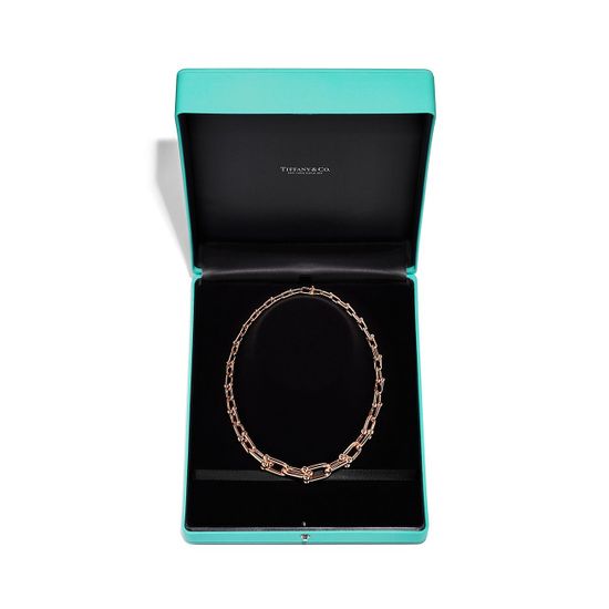 Tiffany HardWear Graduated Link Necklace в розовом золоте