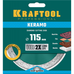 KRAFTOOL  KERAMO 115 мм (22.2 мм, 10х2.2 мм), Алмазный диск (36684-115)