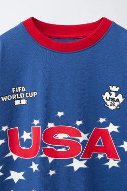 ZARA ФУТБОЛКА СБОРНОЙ США FIFA WORLD CUP ™ 2026, СИНИЙ