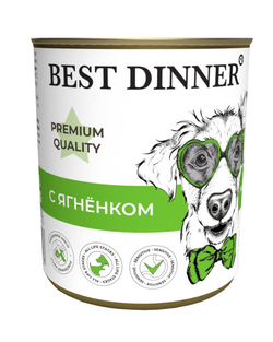 BEST DINNER Консервы для щенков и юниоров с ягненком 0,34 кг