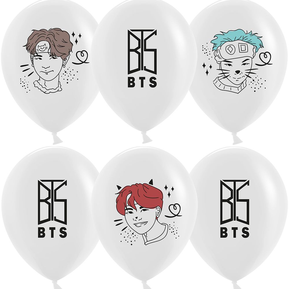 Шар 12&quot; Ассорти K-POP, BTS ДБ 10 шт