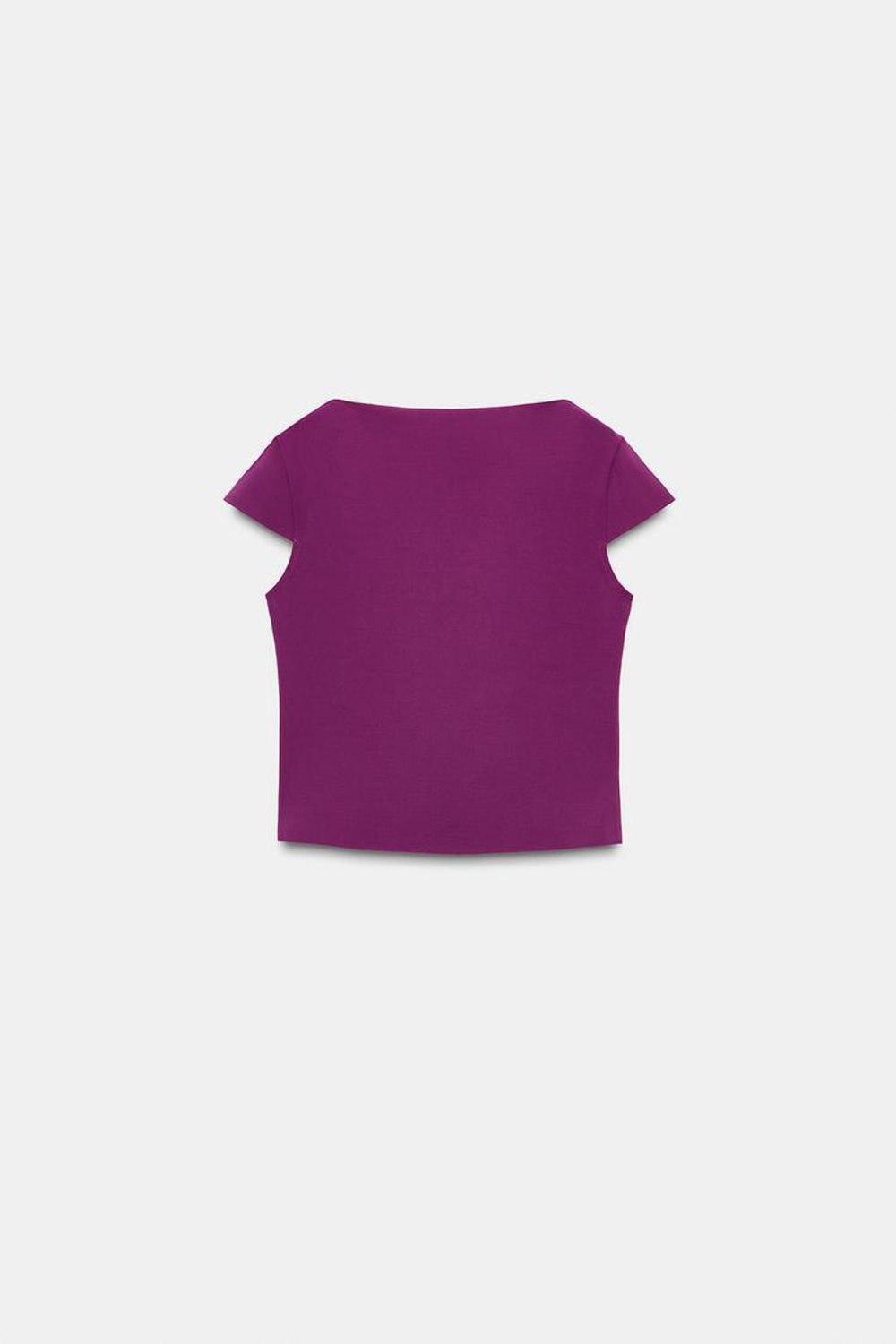 ZARA ФУТБОЛКА С КОРОТКИМИ РУКАВАМИ, ФИОЛЕТОВЫЙ