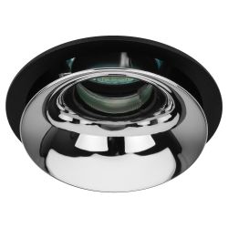 Встраиваемый светильник декоративный ЭРА KL103 BK/CH MR16 GU5.3 черный хром