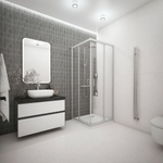 Душ.ограждение City Trend Grey 800*800*1850 квадрат (стекло 4мм прозр, серый ал. проф, без поддона)