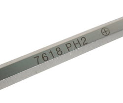 Отвертка крестовая PH 2.0х100мм усиленная со сквозным стержнем (сталь Cr-Mo) JTC