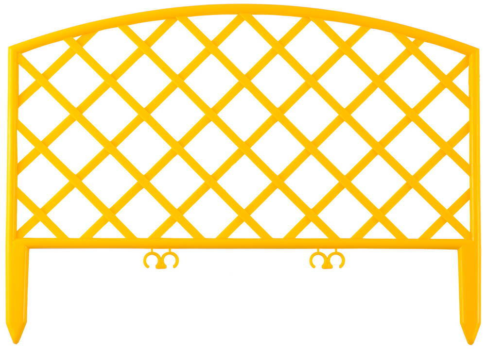 GRINDA Плетень, 24 х 320 см, желтый, 7 секций, декоративный забор (422207-Y)