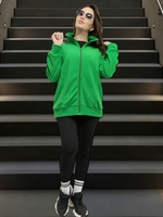 20884 Жакет флисовый ворот стойка на молнии зеленый (56)