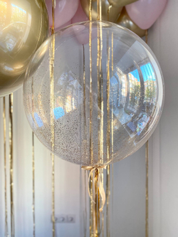 Воздушные шары стильные Хит розовый/золото №3658