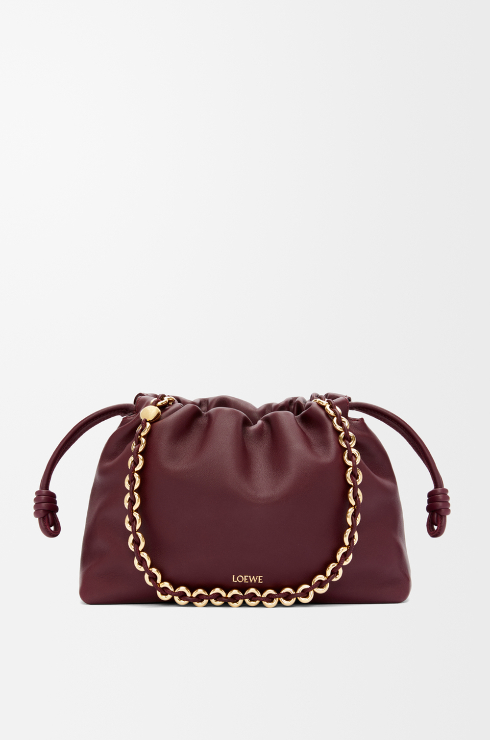 Loewe Сумка Flamenco среднего размера из мягкой кожи ягненка наппа, бургунди