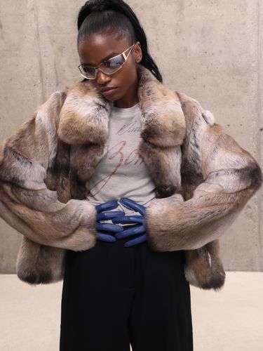 Короткая шуба из кролика