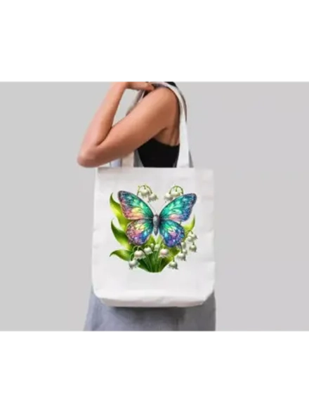 Термотрансфер "Бабочка", наклейка на одежду, 20х20