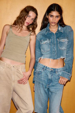 CROP ДЖИНСОВЫЙ ТОНКИЙ ПИДЖАК TRF - ZARA