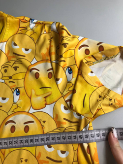 Футболка с веселым принтом, маркировка М, визуально на 46 размер