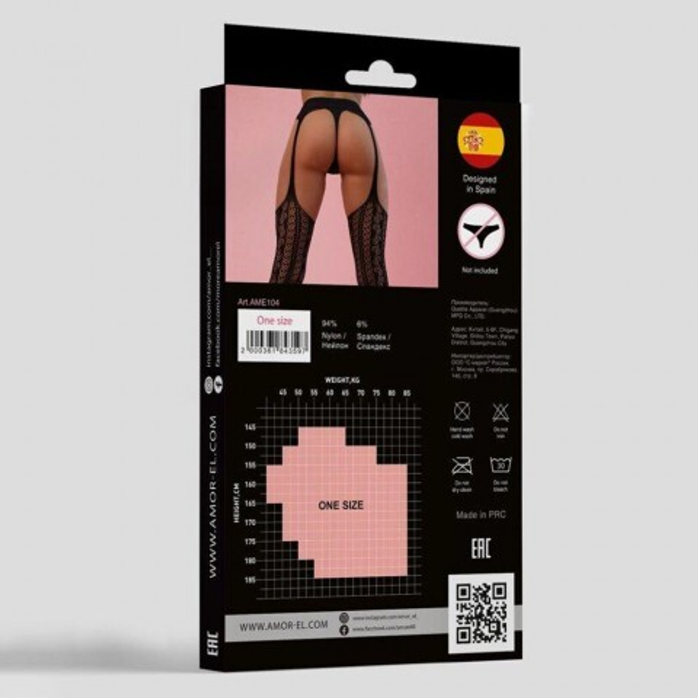 Чулки с поясом Paula (S/L)