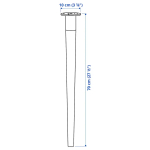 Письменный стол - IKEA ANFALLARE/HILVER, 140х65 см, бамбук/белый, АНФАЛЛАРЕ/ХИЛВЕР ИКЕА