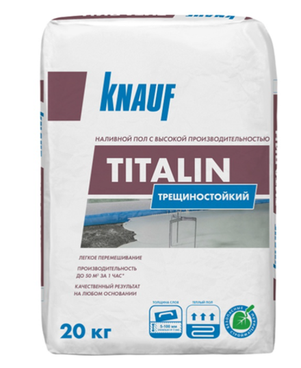 582 КНАУФ Титалин наливной пол 20кг (3-100мм)