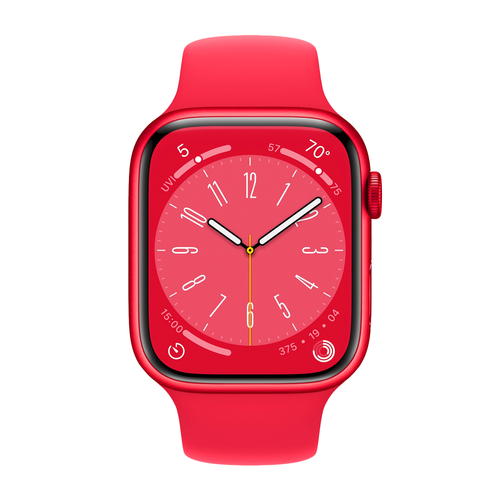 Умные часы Apple Watch Series 8 GPS, 45mm, Aluminium Case with Sport Band S/M, Red (Красный)