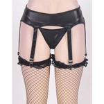 Стринги с поясом и подвязками Black (3XL)