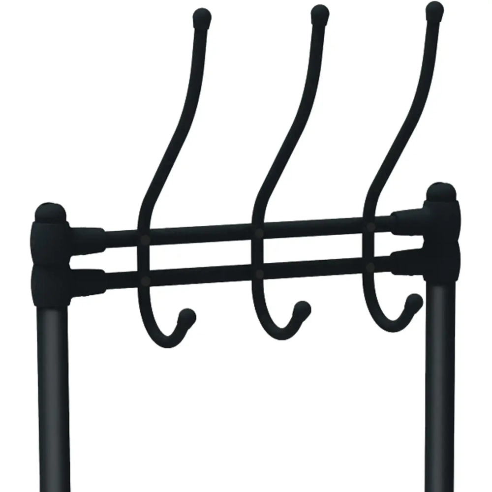 Вешалка напольная в прихожую (ВПШ3/Ч-К черный/матовый черный)