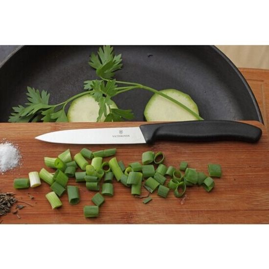 Кухонный нож Victorinox для резки и чистки чёрный, лезвие 10 см