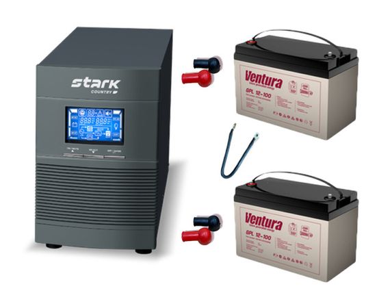 Комплект ИБП SC 1000 online + GPL 12-100 х 2 шт.