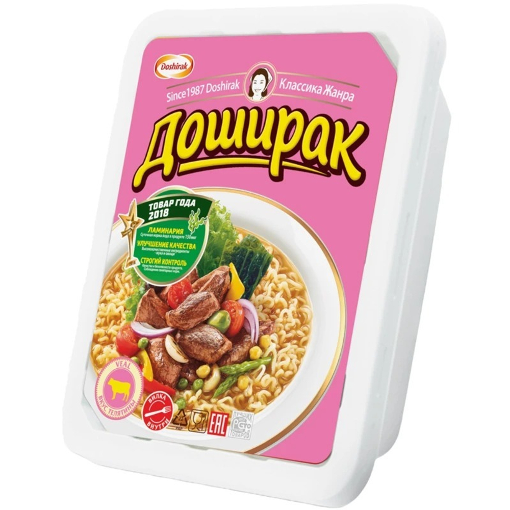 Доширак Лапша Быстрого Приготовления со Вкусом Телятины 90гр