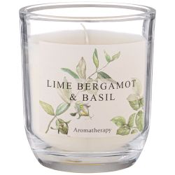 СВЕЧА АРОМАТИЗИРОВАННАЯ В СТАКАНЕ "LIME BERGAMOT & BASIL" 7,5*8,5 СМ