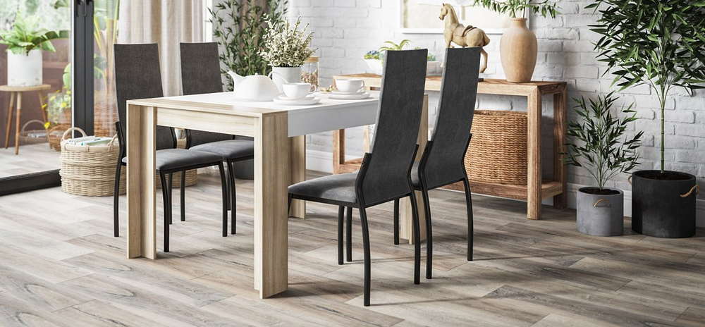 Стул Асти 2 шт велюр Монолит серый К, черный