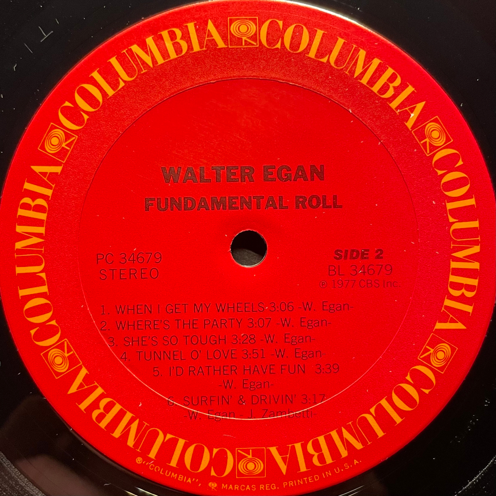 Walter Egan ‎– Fundamental Roll (США 1977г.)