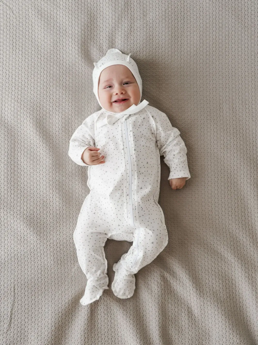 Слип на молнии с закрытой ножкой "Мишутка" 0+