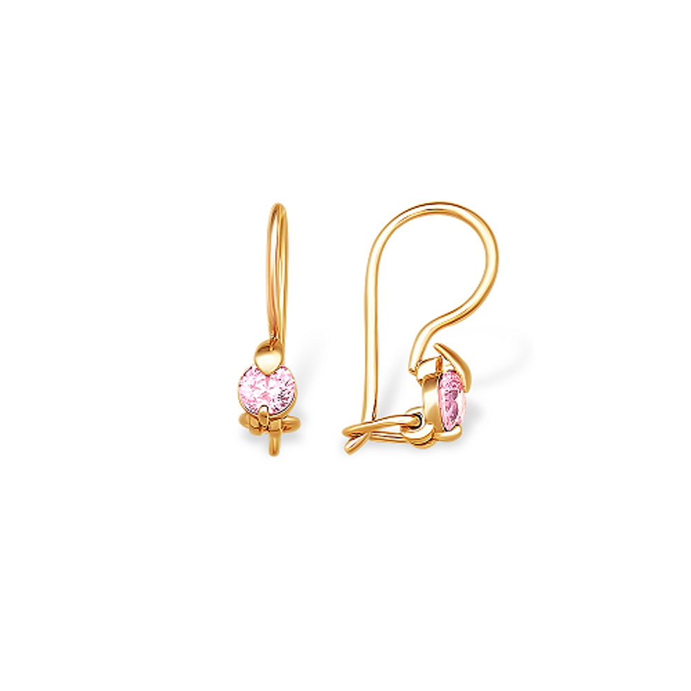 Серьги из золота с фианитами