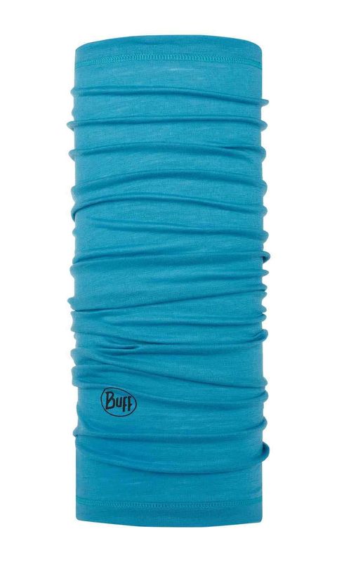 Тонкий шерстяной шарф-труба Buff Wool lightweight Solid Scuba Blue Фото 1