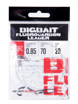 Поводки Fluorocarbon LJ BigBait d 0,85мм/28кг/70cm/1шт.