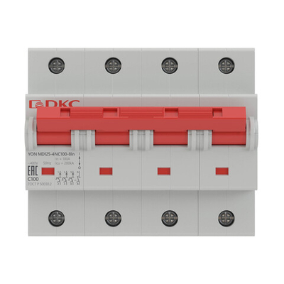 Авт. выкл. модульный YON MD125 3P+N 100А D 15kA