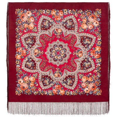 Павловопосадский платок Весеннее пробуждение 1874-6