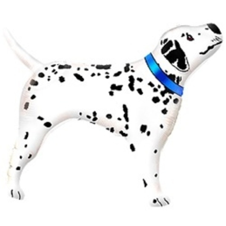 Шар (13"/33 см) Мини-фигура, Далматинец реальный, Белый 1 шт.