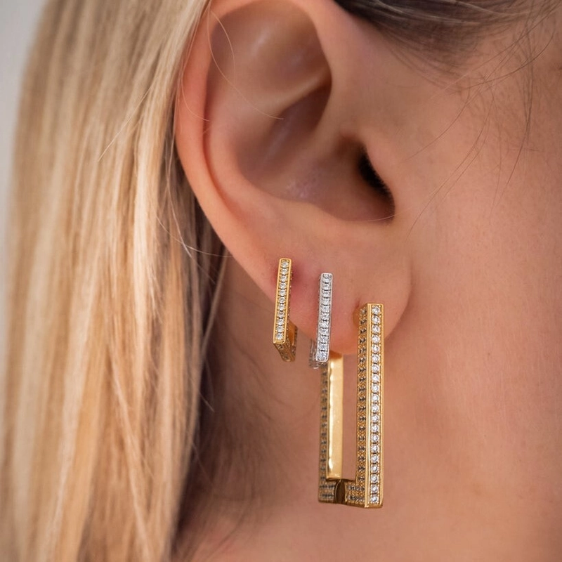 Серьги Блестящий Мини Боксер – Серебро