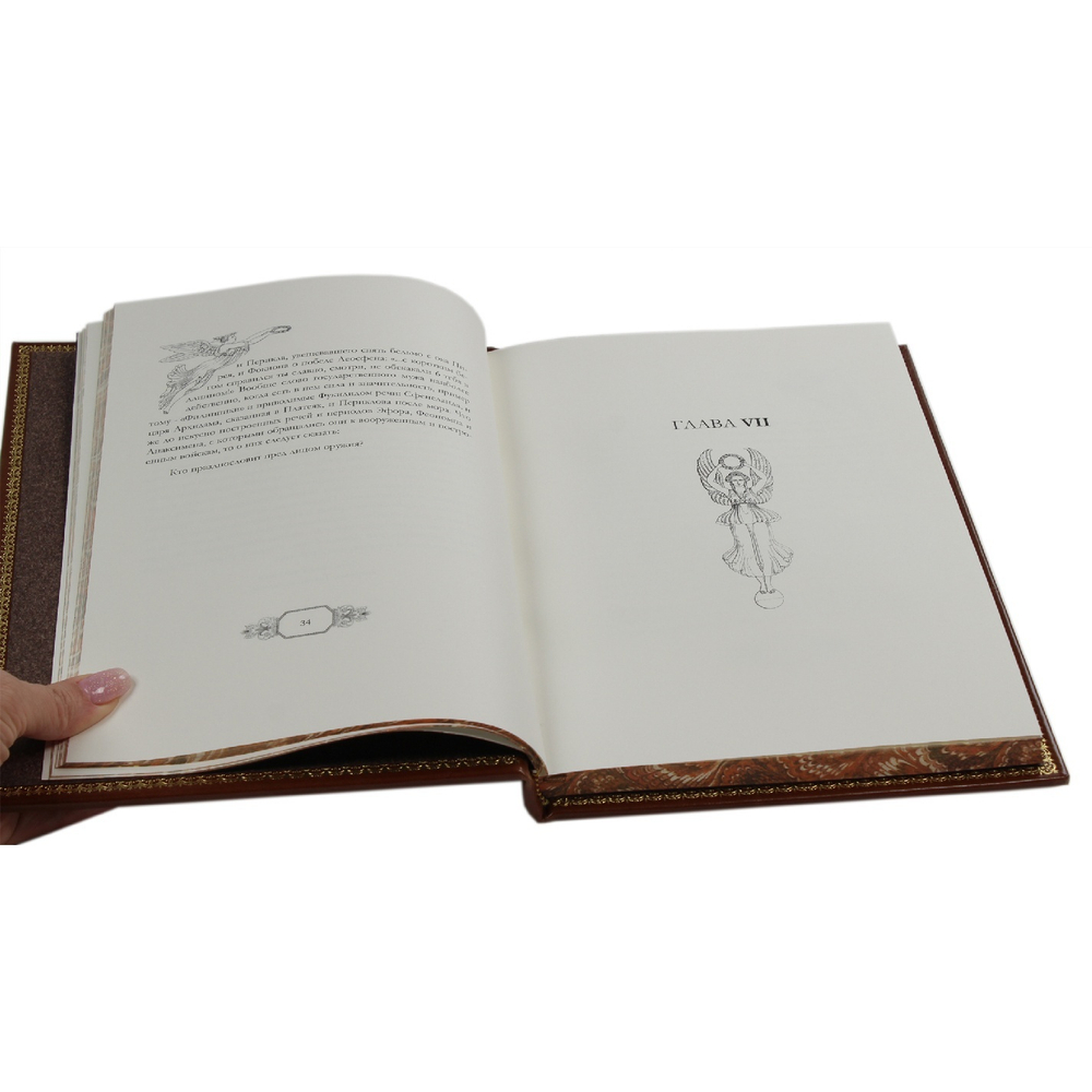 Кожаная книга "Плутарх. Наставления о государственных делах"