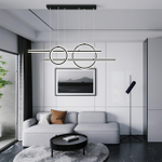 359183 OVER NT23 314 черный Светильник подвесной диммируемый, в комплекте пульт ДУ IP20 LED 4000К 116W 220V ONDO