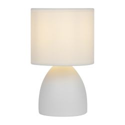 Настольная лампа Rivoli Nadine 7042-502 1 * Е14 40 Вт керамика белая с абажуром