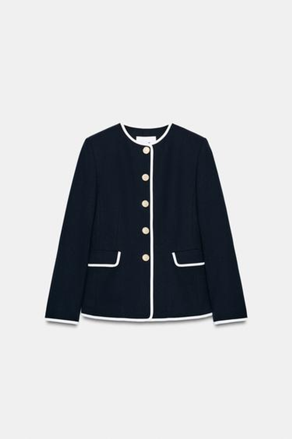Блейзер с контрастной окантовкой - ZARA