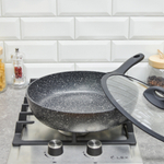 Сотейник 28см Hi-Black ScovO со стеклянной крышкой