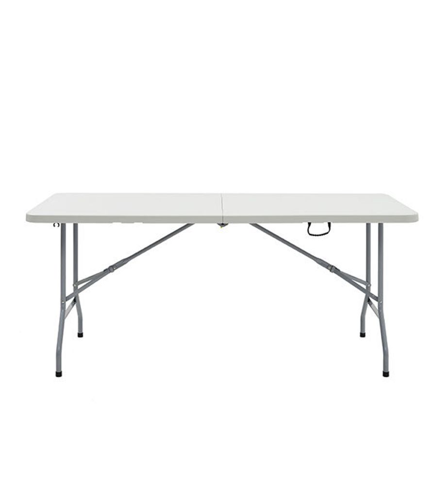 Стол-книжка пластиковый разборный бело-серый