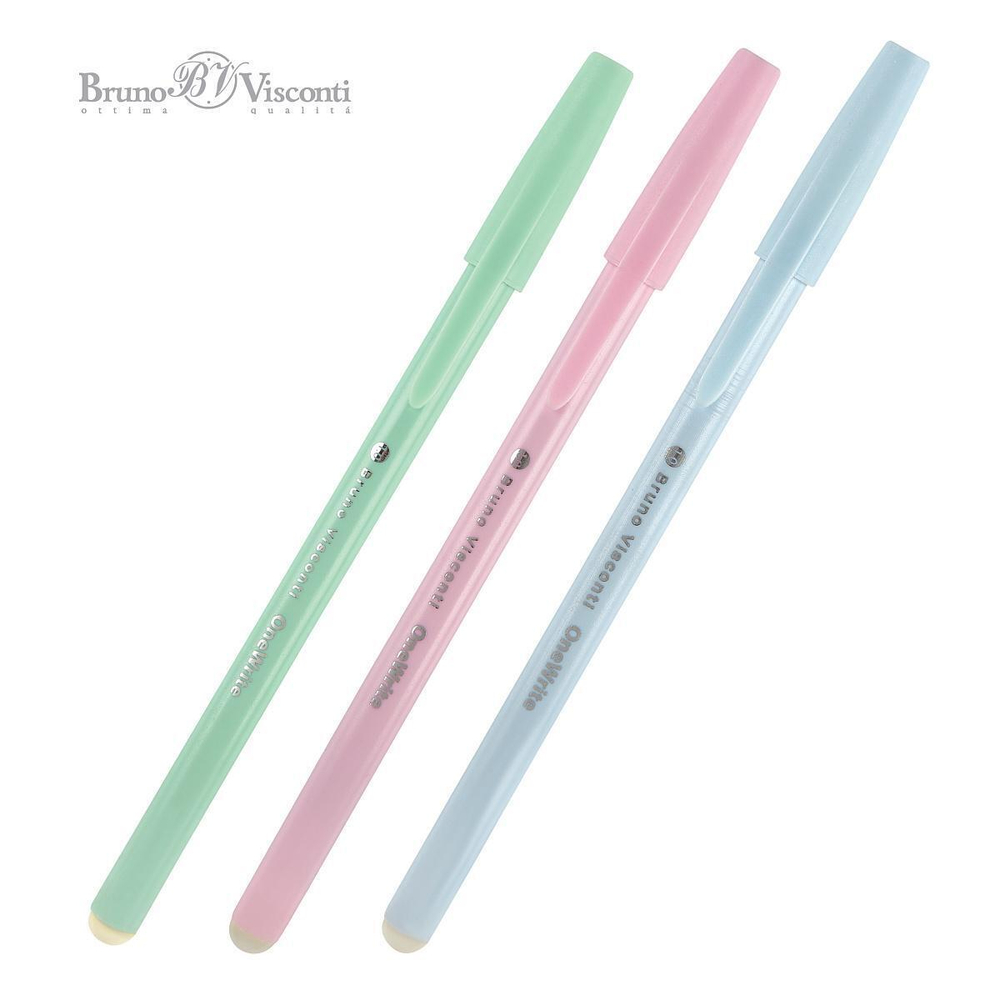 Ручка "OneWrite Zefir" шариковая 1.0 мм, синяя (3 цвета) (BrunoVisconti)