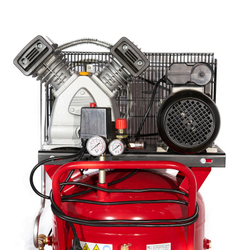 Компрессор ROSSVIK СБ4/С-100.LB30АВ, 420 л/мин, 10 бар, вертикальный 100 л, 220 В/2,2 кВт, красный