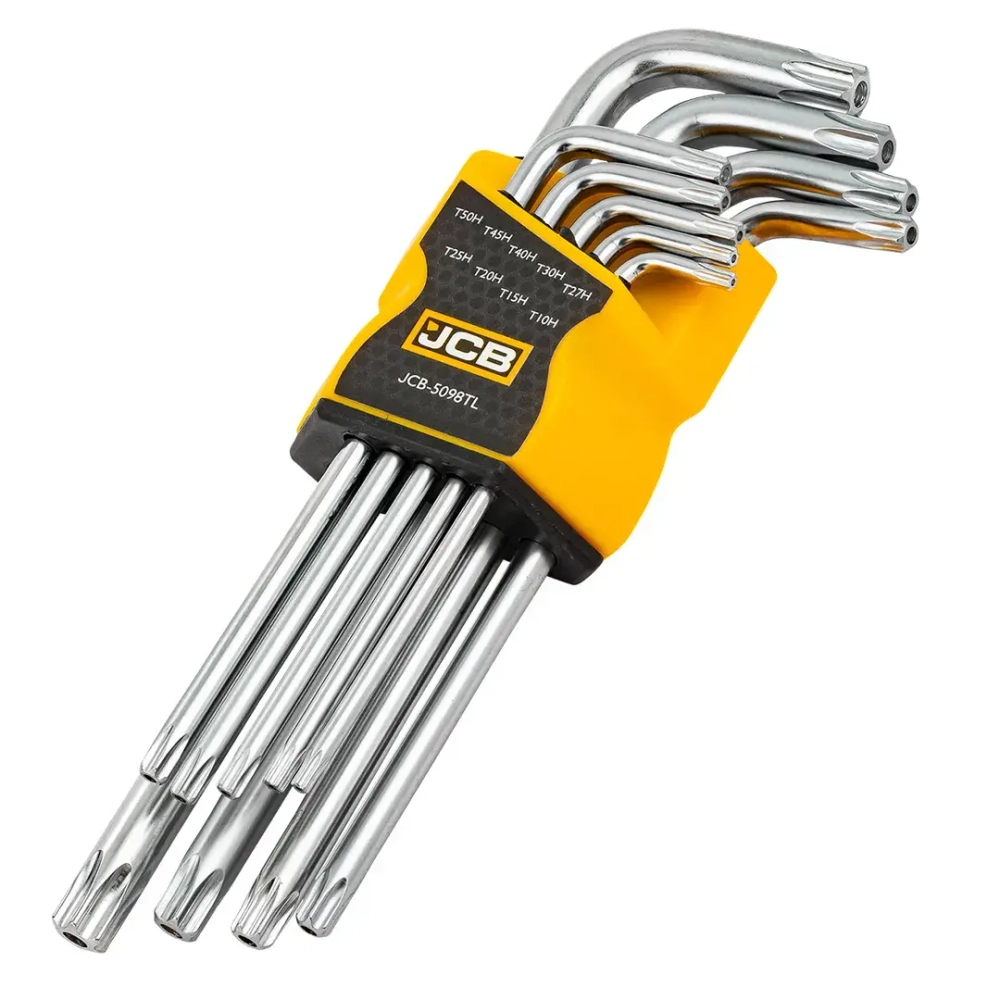 Набор ключей TORX Г-образных длинных 9пр. JCB JCB-5098TL